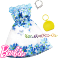 Barbie Рокля на сини цветя с аксесоари за кукла Барби FND47
